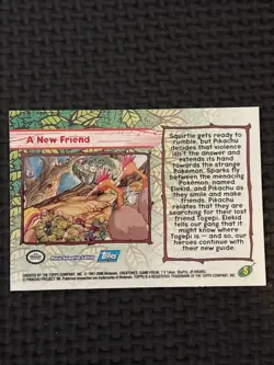 2000 Topps Pokemon The Movie 2000 A New Friend #5 Blue Logo NM - Image 2