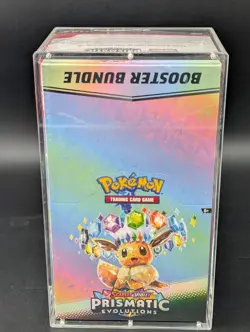Pokemon SV8.5 Prismatic Evolutions Sealed Booster Bundle Display Case - Image 1