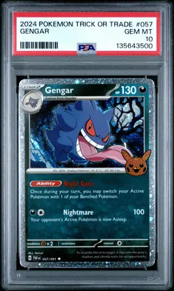 2024 POKEMON TRICK OR TRADE #057 GENGAR PSA 10 - Image 1