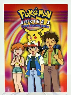 Pokemon Topps Series 2 Checklist TV Animation Edition Blue logo Non-Holo NM - Image 1