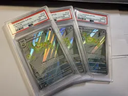 3 (LOT) Sequentially #’ed 2025 Pokemon Reuniclus #212 Promo Tech Sticker PSA 10 - Image 1