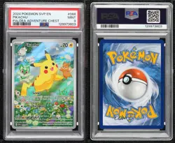 Pikachu (Paldea Adventure Chest) Holo Pokemon Black Star Promo PSA 9 MINT - Image 3