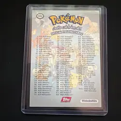 1999 Topps Pokemon Series 1 TV Animation Checklist red/pink Logo - Image 2