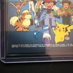 1999 Topps Pokemon Series 1 TV Animation Checklist red/pink Logo - Image 4