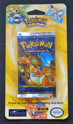 Pokemon 1999 Base Set Unlimited Sealed Blister Pack - Charizard - 34.0g - Image 1