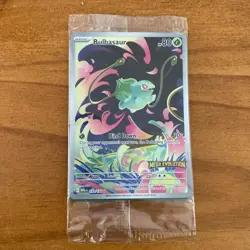 Pokemon Mega Evolution Box Topper, Bulbasaur 133/132 Sealed Stamp Promo shiny - Image 1