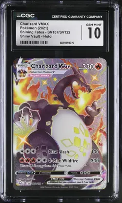 Charizard Vmax SV107/SV122 Shiny Vault Holo Pokemon CGC 10 Gem Mint *076 - Image 1