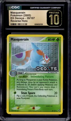 2005 Pokemon EX Deoxys Masquerain-Reverse Foil #39 CGC 10 PRISTINE - Image 1