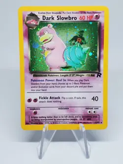 Pokemon TCG Dark Slowbro 12/82 Team Rocket-Unlimited Edition Holo Rare, Vintage! - Image 1