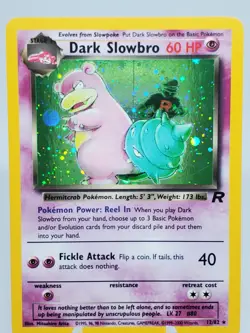 Pokemon TCG Dark Slowbro 12/82 Team Rocket-Unlimited Edition Holo Rare, Vintage! - Image 2