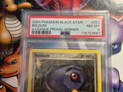 2004 Pokemon ~ e-League Promo ~ Winner ~ Beldum #22 ~ PSA 8 NM-MT - Image 2