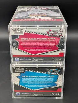 2x Pokemon Black Bolt White Flare Sealed Booster Bundle Display Case W/Acrylic - Image 3