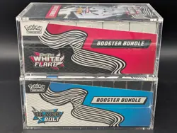 2x Pokemon Black Bolt White Flare Sealed Booster Bundle Display Case W/Acrylic - Image 4