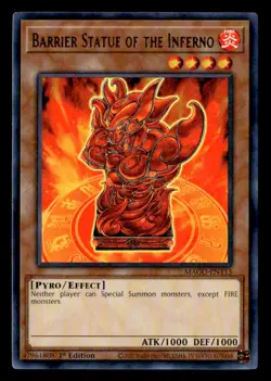 YuGiOh Maximum Gold - #MAGO-EN113 Barrier Statue of the Inferno - Rare, 1st Ed - Image 1