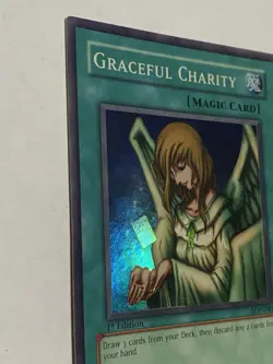 Yugioh 1st Edition Graceful Charity Super Rare SDP-040 NM - Image 1