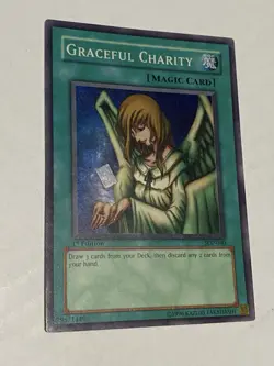 Yugioh 1st Edition Graceful Charity Super Rare SDP-040 NM - Image 2