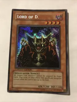 Yugioh Lord Of D. BPT-004 Secret Rare Limited Edition Holo - Image 1