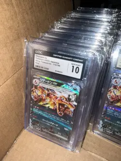 CGC Gem Mint 10 Charizard ex RR 115/190 sv4a Shiny Treasure Japanese Pokemon - Image 1