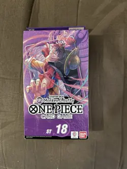One Piece STARTER DECK 18 PURPLE Monkey.D.Luffy ✅New Sealed ✅In Hand - Image 1