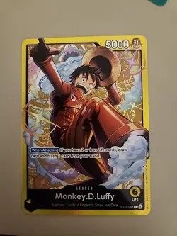 One Piece TCG Monkey D. Luffy ST29-001 L Leader ST29 Egghead NM Foil Full Art - Image 1