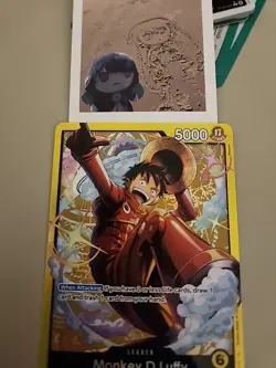 One Piece TCG Monkey D. Luffy ST29-001 L Leader ST29 Egghead NM Foil Full Art - Image 3