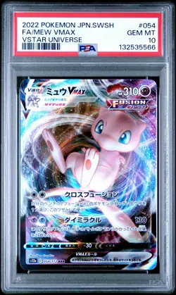 2022 POKEMON JPN SWORD & SHIELD VSTAR UNIVERSE #054 FULL ART/MEW VMAX PSA 10 - Image 1