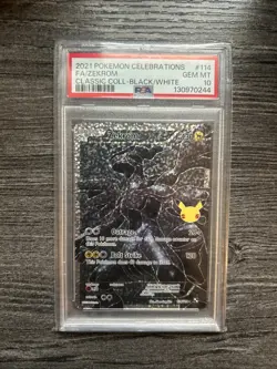 2021 Pokemon Celebrations #114 Classic Zekrom Full Art Holo Card PSA 10 Gem Mint - Image 1