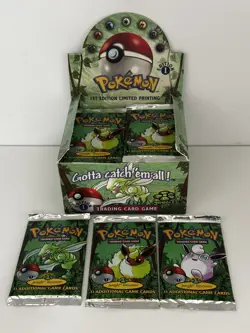 Pokemon TCG 1st Edition Jungle Booster Pack | FACTORY SEALED 1999-BOX FRESH - Image 1