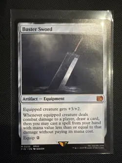 Buster Sword M0255 Final Fantasy MTG Magic the Gathering NM Fresh Pull - Image 1