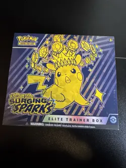 Pokemon TCG Scarlet & Violet SURGING SPARKS Elite Trainer Box FACTORY SEALED ETB - Image 1