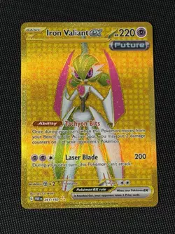 Pokemon TCG Iron Valiant ex 261/182 Holo Hyper Rare Paradox Rift NM - Image 1
