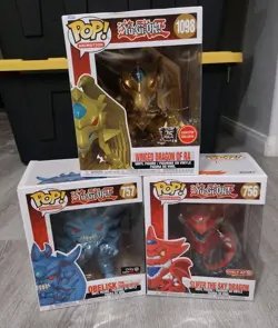 Yugioh Funko Pop! Egyptian God Lot Obelisk, Slifer, Wing Dragon Ra - Image 1