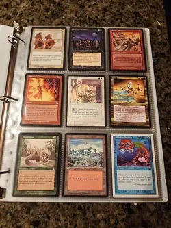Vintage Magic The Gathering Binder Collection Card Lot MTG 1993-2003 Rares - Image 1