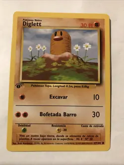 Diglett 47/102 Common Spanish 1st Edition Base Set Pokemon TCG Card - Image 1