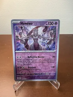 Pokemon Mewtwo TCG Scarlet & Violet 151 Reverse Holo Rare Card 150/165 NM - Image 1