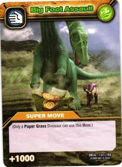 DINOSAUR KING CARD GAME 2008 UPPER DECK DKCG-133 BIG FOOT ASSAULT - Image 1