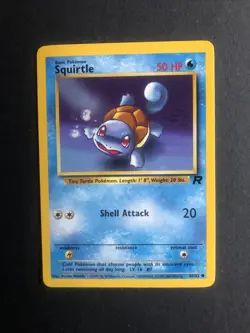 First Edition Squirtle 68/82 Team Rocket LP Pokemon Card - Image 1