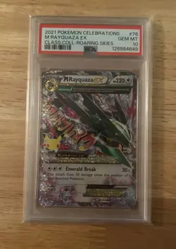 PSA 10 Pokemon TCG Celebrations M Rayquaza EX Card #76/108 2021 - Image 1