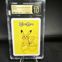 Pokemon Pikachu Old Maid Playing Card CGC 10 Pristine Japanese - Image 1