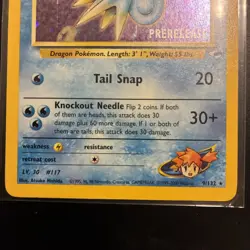 Pokemon Card Misty's Seadra 9/132 Gym Heroes Holo Rare WOTC Prerelease LP - Image 3