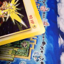 Zapdos Holo 16/102 Base Set Unlimited Pokemon Card LP+ No Holo Scratches - Image 3