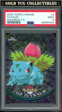 PSA 9 ⭐ Pokemon Ivysaur #2 2000 Topps Chrome T.V. Graded Card - Image 1