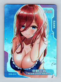 Nakano Miku SSR SSR-014 Senpai Goddess Haven Series 3 Story CCG Anime Card - Image 1