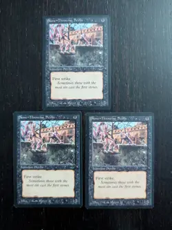 Stone - Throwing Devils Set of 3 (a/b x2/1) * ARABIAN NIGHTS * NM-MT * Magic MtG - Image 1