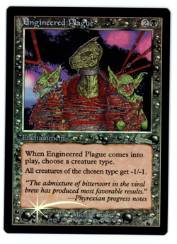 Engineered Plague - MTG (NM Quality FOIL) - Urza's Legacy - See scans!! - Image 1