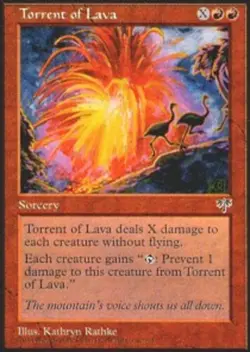 1x Torrent of Lava Light Play, English Mirage MTG Magic - Image 1
