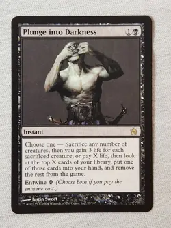 NM Plunge into Darkness Fifth Dawn Mtg Magic the Gathering - Image 1
