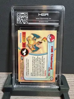Pokemon Topps 1999 Charizard #6 Holo Embossed Flames Foil Black Logo NM Card - Image 2