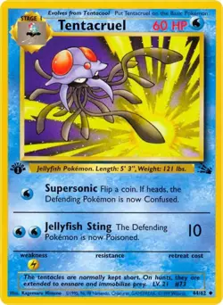 Tentacruel 44/62 - Fossil - WOTC - Uncommon - Pokemon TCG - HP - Image 1