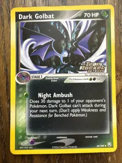 Pokemon TCG Dark Golbat 34/109 EX Team Rocket Returns Reverse Holo LP - Image 1